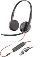 Poly Blackwire 3225 Stereo UC 3.5mm + USB-C/A Headset 8X229AA