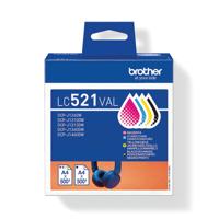 Brother LC521VAL Ink Cartridge CMYK Value Pack LC521VAL