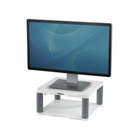 Fellowes Premium Monitor Riser Plus with Storage Drawer and Built In Copyholder White 9171302