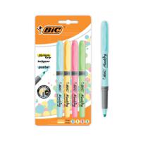 Bic Highlighter Grip Assorted Pastel (4 Pack) 964859