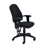 5 Star Lumo Hbk Operator Chair Adjustable Arms Black SF1042888