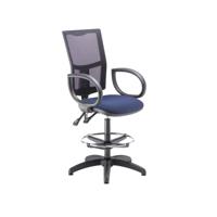 5 Star Lumo Mesh Chair Fixed Arms/Draughtsman Kit Royal Blue SF1807126