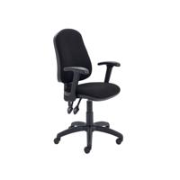 5 Star Lumo High Back Operator Chair Folding Arms Black SF2150660
