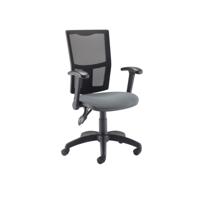 5 Star Lumo Mesh Chair with Folding Arms Charcoal SF2317076