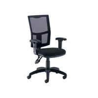 5 Star Lumo Mesh Chair with Height Adjustable Arms Black SF2695694