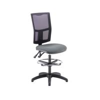 5 Star Lumo Mesh Chair No Arms Draughtsman Kit Charcoal SF3415528