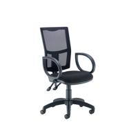 5 Star Lumo Mesh Chair with Fixed Arms Black SF5795522