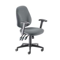 5 Star Teso High Back Task Chair with Folding Arms Charcoal SF6276007