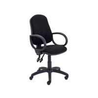 5 Star Lumo High Back Operator Chair with Fixed Arms Black SF6913336