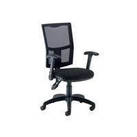 5 Star Lumo Mesh Chair with Folding Arms Black SF9287513