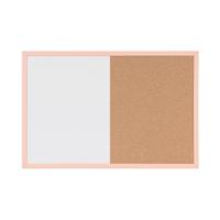 Bi-Office Pastel Magnetic Cork Combination Board Salmon Frame 60x40cm MX03106991