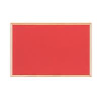 Bi-Office Double-Sided Board Cork Red Felt Pine Frame 60x40cm FB0310010