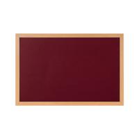 Earth Prime Felt Noticeboard 120x90cm Burgundy Oak MDF Frame FB1433233