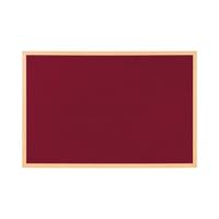 Bi-Office Earth Prime Felt Notice Board Oak MDF Frame Burgundy 180x120cm FB8533239