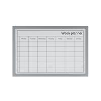 Bi-Office Magnetic Weekly Planner Whiteboard Grey Frame 60x40cm MM03000839