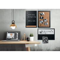 Bi-Office Black/White Message Boards Black Frame Pack 3 SOR-033