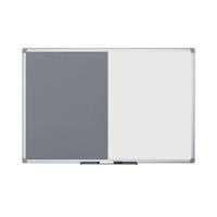 Bi-Office Maya Combination Board Grey Felt/Drywipe Surface 180x120cm XA2720170