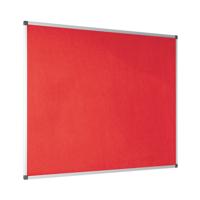 Bi-Office Aluminium Trim Felt Notice Board 1200x900mm Red FA0546170