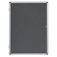 Bi-Office Enclore Felt Lockable Glazed Case Aluminium Frame Grey Felt 1160x35x981mm VT640103150