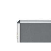 Bi-Office Enclore Felt Lockable Glazed Case Aluminium Frame Grey Felt 1160x35x981mm VT640103150