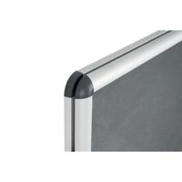 Bi-Office Enclore Felt Lockable Glazed Case Aluminium Frame Grey Felt 1160x35x981mm VT640103150