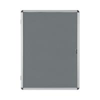 Bi-Office Enclore Felt Indoor Lockable Glazed Case 720x981x35mm Grey VT630103150