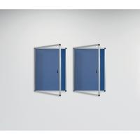 Bi-Office Enclore Felt Indoor Lockable Glazed Case 1160x981x35mm Blue VT640107150