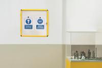 Bi-Office Ultrabrite Display Case Acrylic Yellow Frame 94x129cm - 16 x A4 VT9501601511