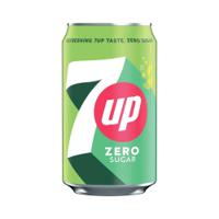 7 Up Zero Lemon and Lime Carbonated Soft Drink Canned 330ml (Pack of 24) 251254