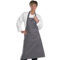 Beeswift Chefs Butchers Bib Apron Blue/White CCCBSBANW34X40