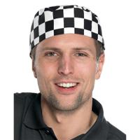 Beeswift Chefs Skull Cap Black/White CCCSCBLW