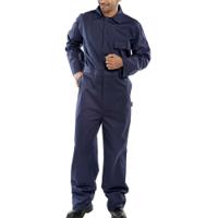 Beeswift Click Cotton Drill Boilersuit Navy Blue 40