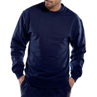 Beeswift Click Polycotton Sweatshirt Navy Blue L CLPCSNL