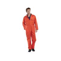 Beeswift Click Polycotton Boilersuit Orange 34 Inch PCBSOR34