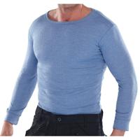 Beeswift Long Sleeve Thermal Vest Blue M