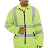 Beeswift Carnoustie Hi Vis Fleece Jacket Saturn Yellow 2XL CARFSY2XL