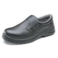 Beeswift Micro-Fibre Steel Toe S2 Slip-On Shoe 1Pr Black 8 CF83308