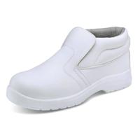 Beeswift Micro-Fibre Water Resistant Pull On Steel Toe Cap S2 Safety Boots 1Pr White 3 CF85203