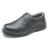 Beeswift Micro-Fibre Steel Toe S2 Slip-On Shoe 1Pr Black 6.5 CF83306.5