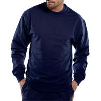 Beeswift Click Polycotton Sweatshirt Navy Blue 4XL