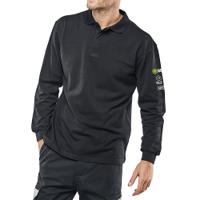 Beeswift Arc Flash Polo Shirt Flame Retardant Anti-Static Navy Blue S