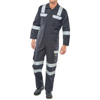 Beeswift ARC Compliant Flash Coverall Navy Blue 38 CARC6N38