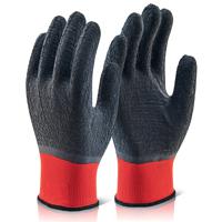 Beeswift Multipurpose Fully Coated Latex Polyester Knitted Gloves Black XL MP4FCXL