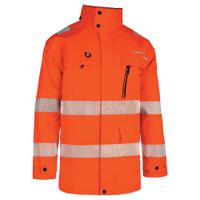 Beeswift Deltic High Visibility Foul Weather Jacket Orange 2XL