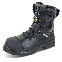 Beeswift Click Trencher Internal Metatarsal Side Zip Lace Up Safety Boots 1Pr Black 10 CF67BL10