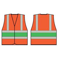 Beeswift High Visibility Vest Orange/Green L HVVA2GL