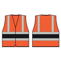 Beeswift High Visibility Vest Orange/Black 2XL HVVA2BL2XL