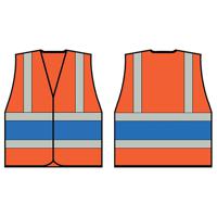 Beeswift High Visibility Vest Orange/Royal Blue XL HVVA2RBXL