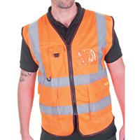 Beeswift Executive Mesh Waistcoat Orange L HVMWEXECORL