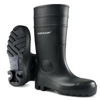 Dunlop Protomaster Full Safety Wellington PVC Waterproof Boots 1 Pair Black 12